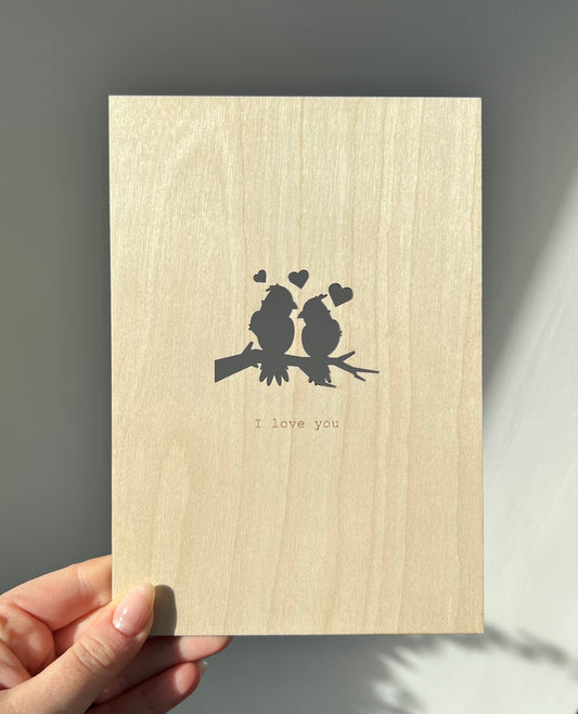 Wooden Birds Greeting Card