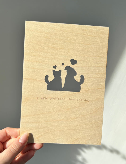 Wooden Dog Greeting Card