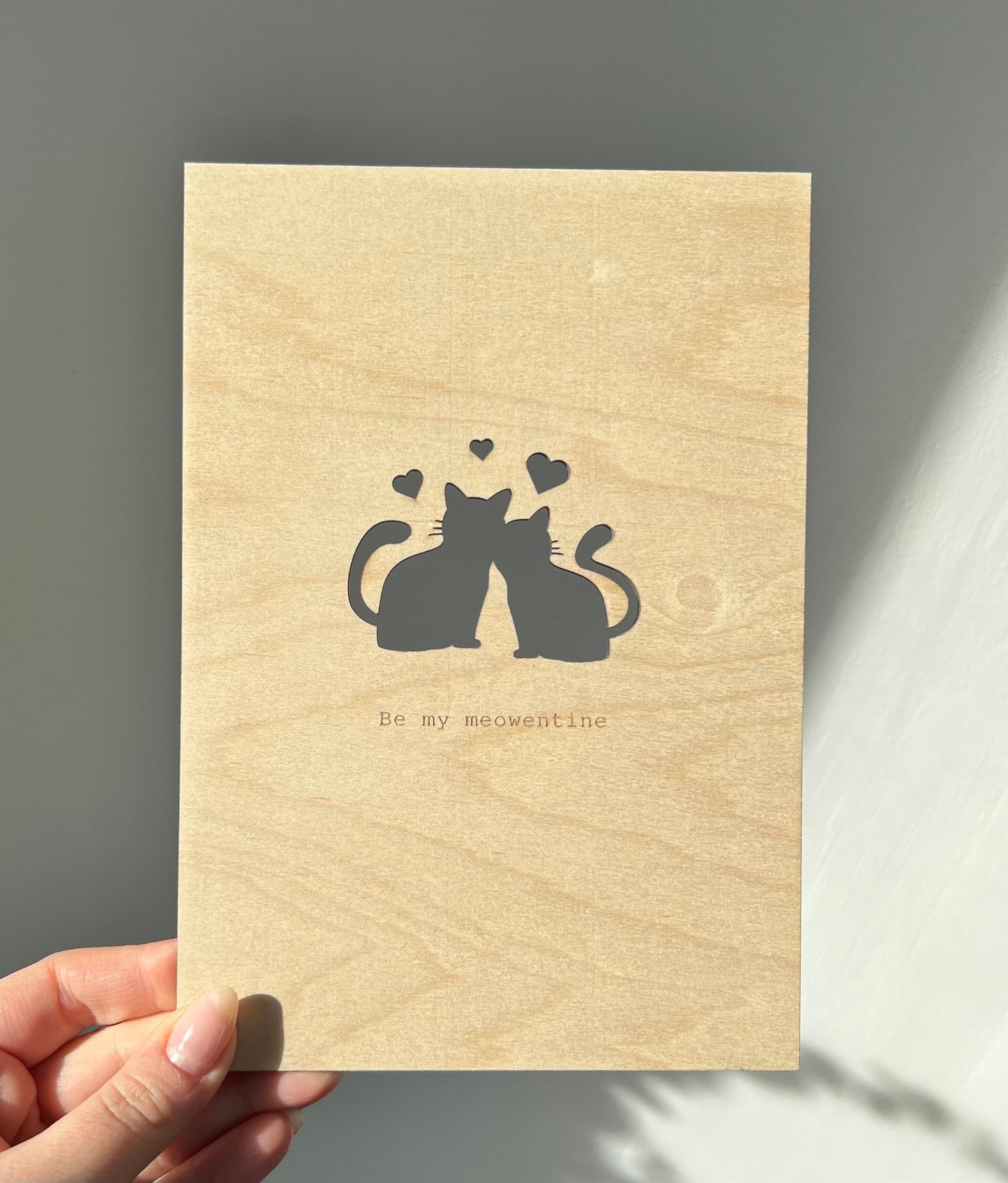 Wooden Cats Greeting Card