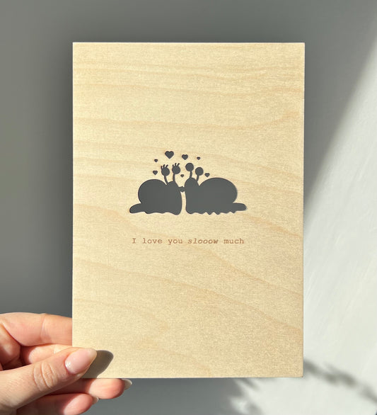 Wooden Snails Greeting Card