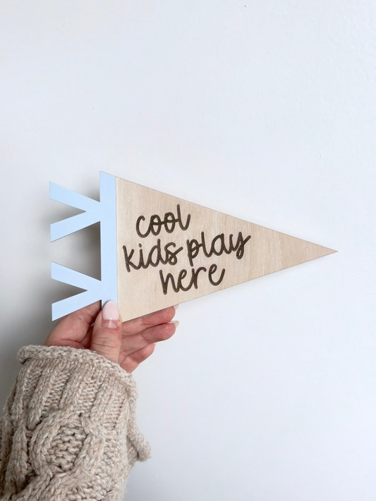 Cool Kids Play Here Wall Sign