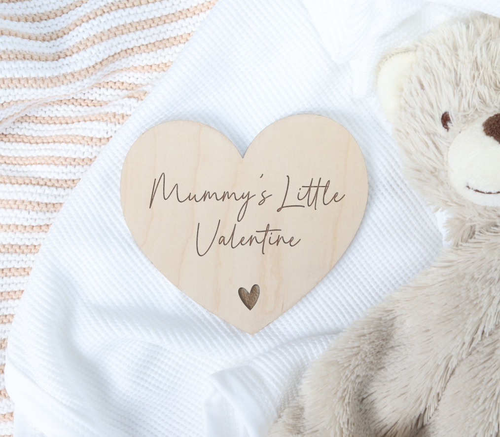 Mummy's Little Valentine Heart Sign