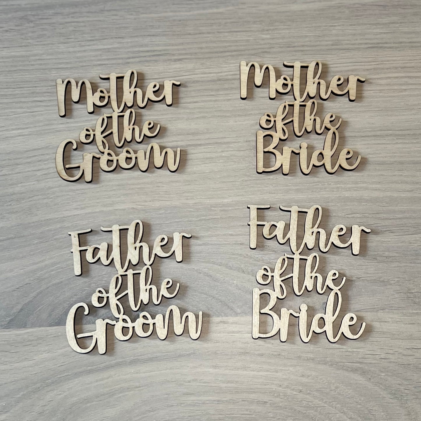 Personalised Laser Cut Wooden Place Setting Name