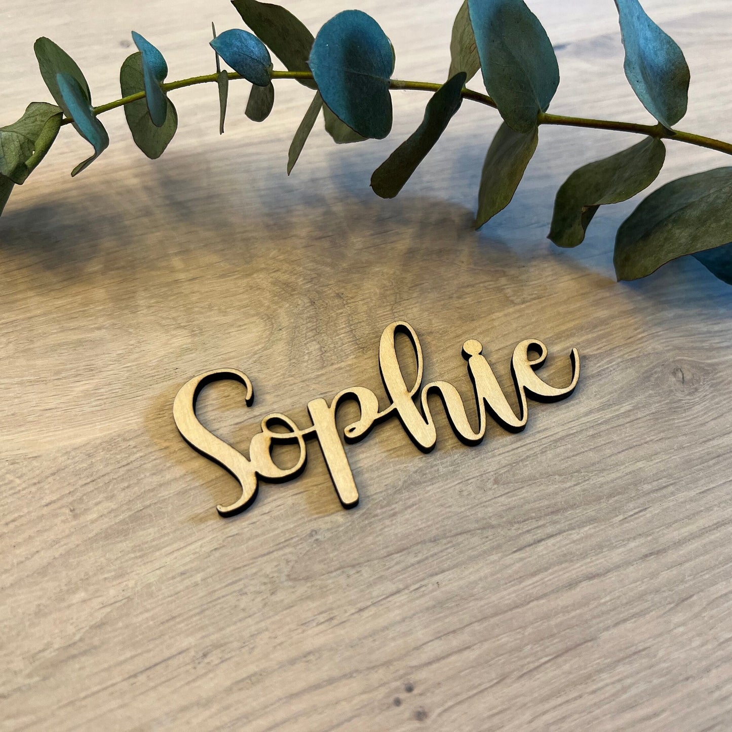 Personalised Laser Cut Wooden Place Setting Name